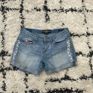 Lucky Brand Embroidered Denim Shorts